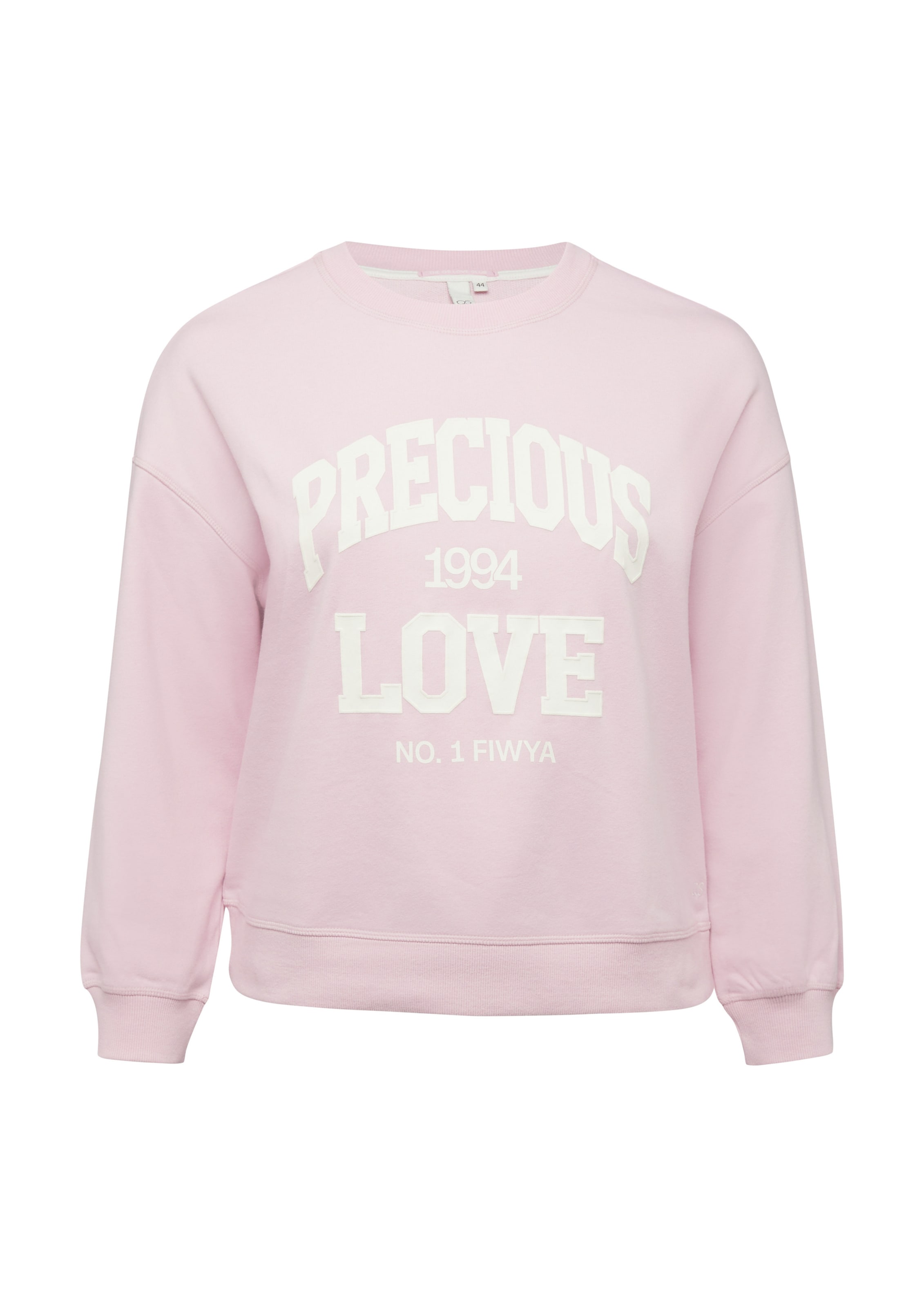 Sweat-shirt QS en rose : devant