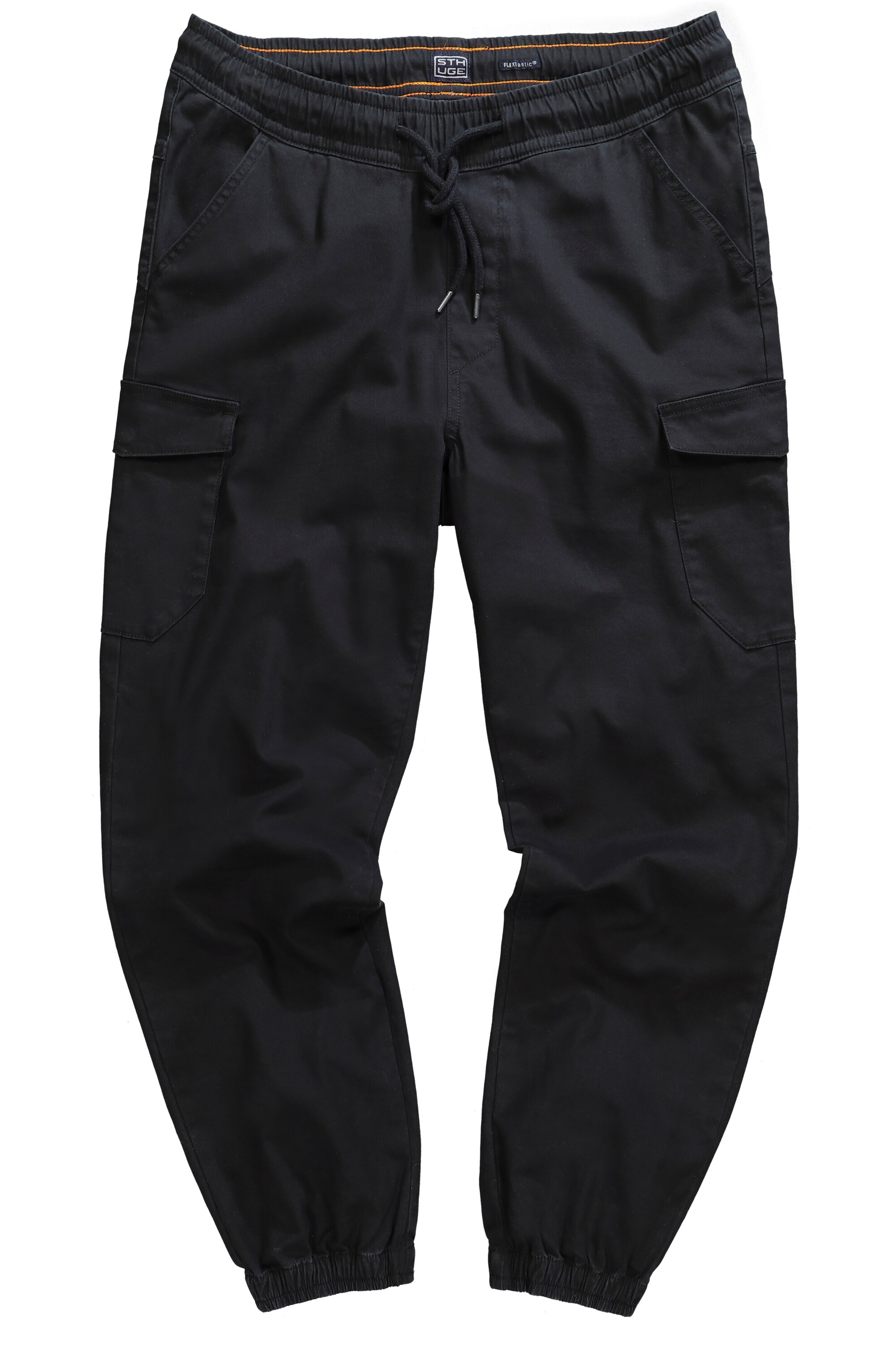 STHUGE Cargo trousers in Black: front