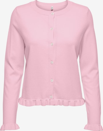Cardigan 'ONLCinderel' ONLY en rose : devant