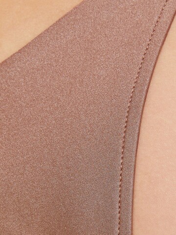 Bershka Dół bikini w kolorze brązowy