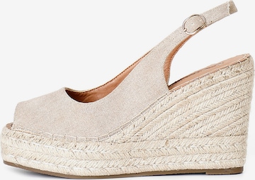 CAFè NOIR Sandal in Brown: front