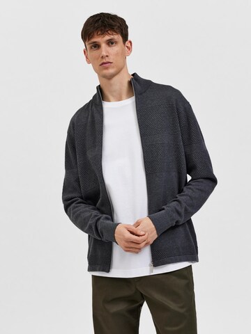 SELECTED HOMME Knit Cardigan 'Maine' in Grey: front