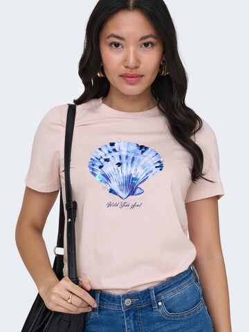 T-shirt 'ONLKITA' ONLY en violet : devant