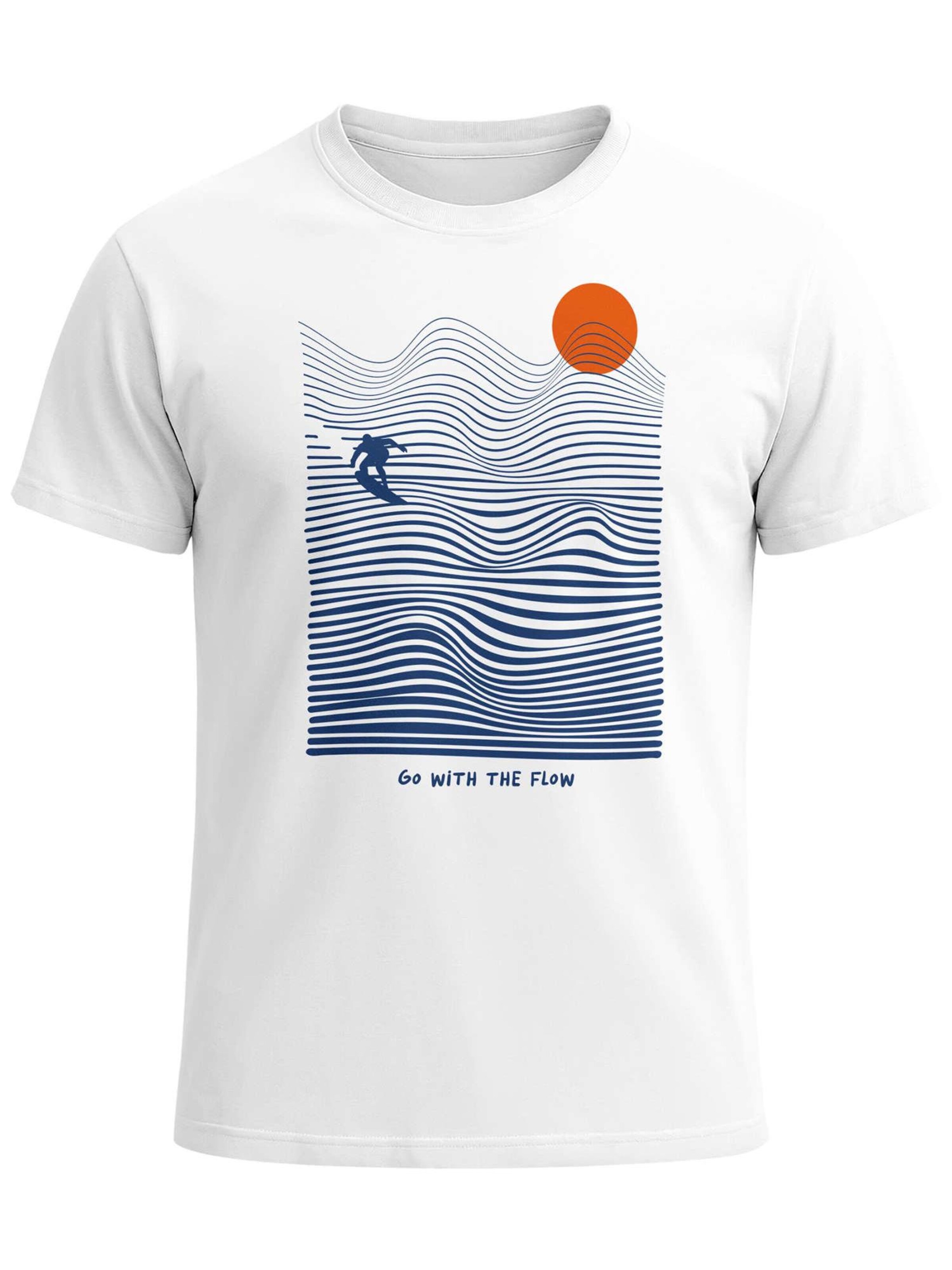 Neverless Shirt 'with the flow' in White: front