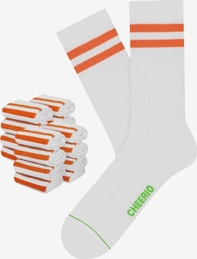 CHEERIO* Socken in limette / orange / weiß, Produktansicht