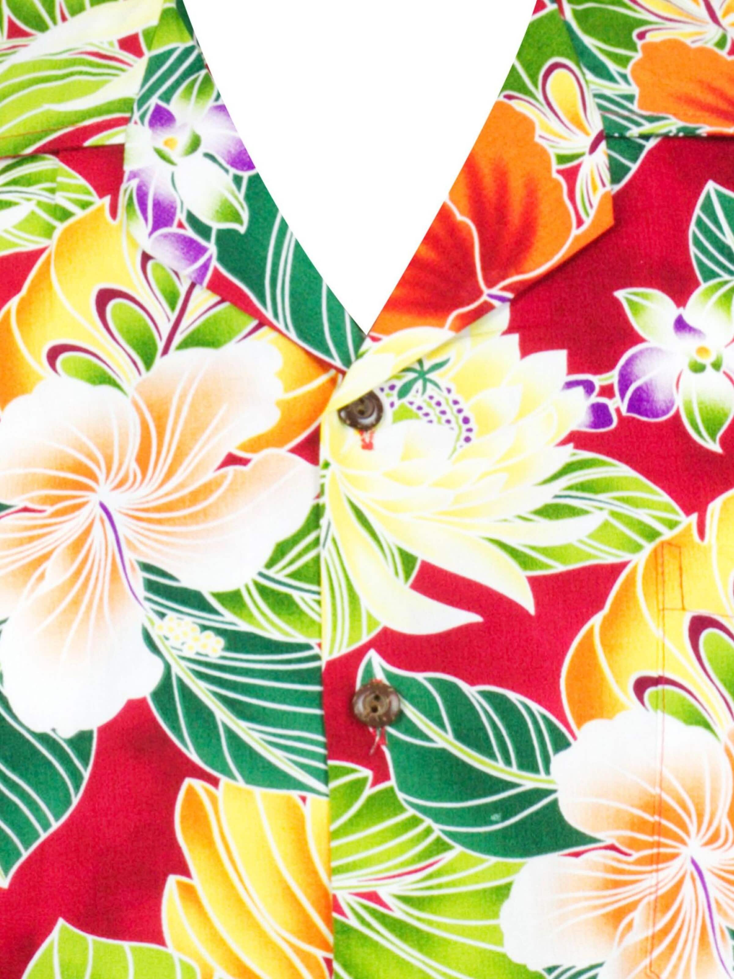 Pacific Legend Regular fit Overhemd 'New Flower' in Rood