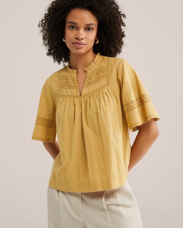 WE Fashion Блузка в Желтый: спереди