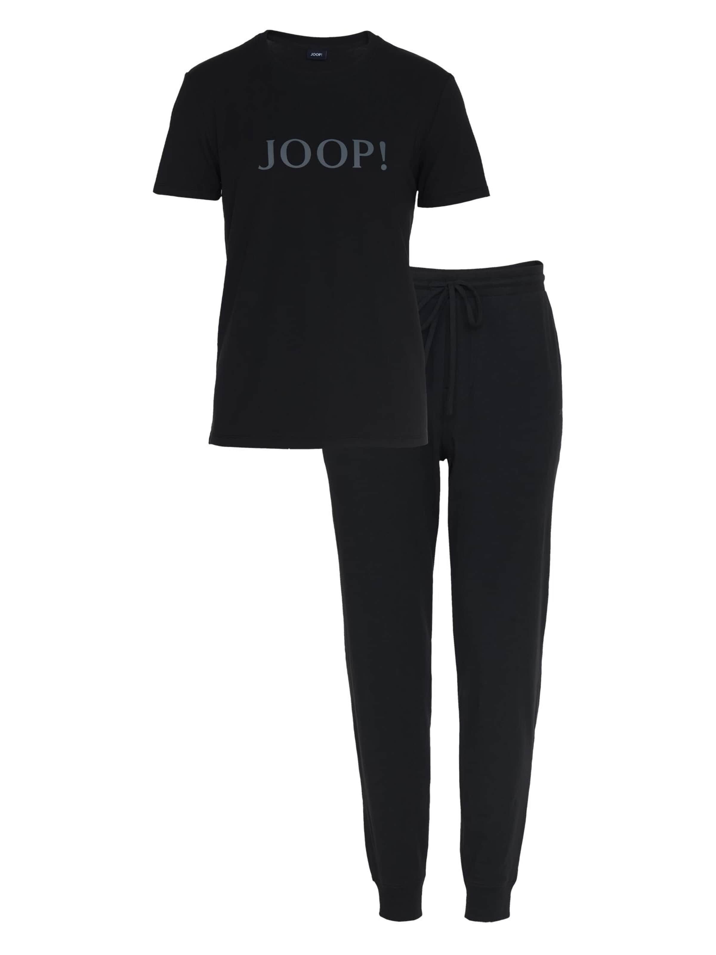 JOOP! Pyjama kort 'Comfort' in Zwart: voorkant