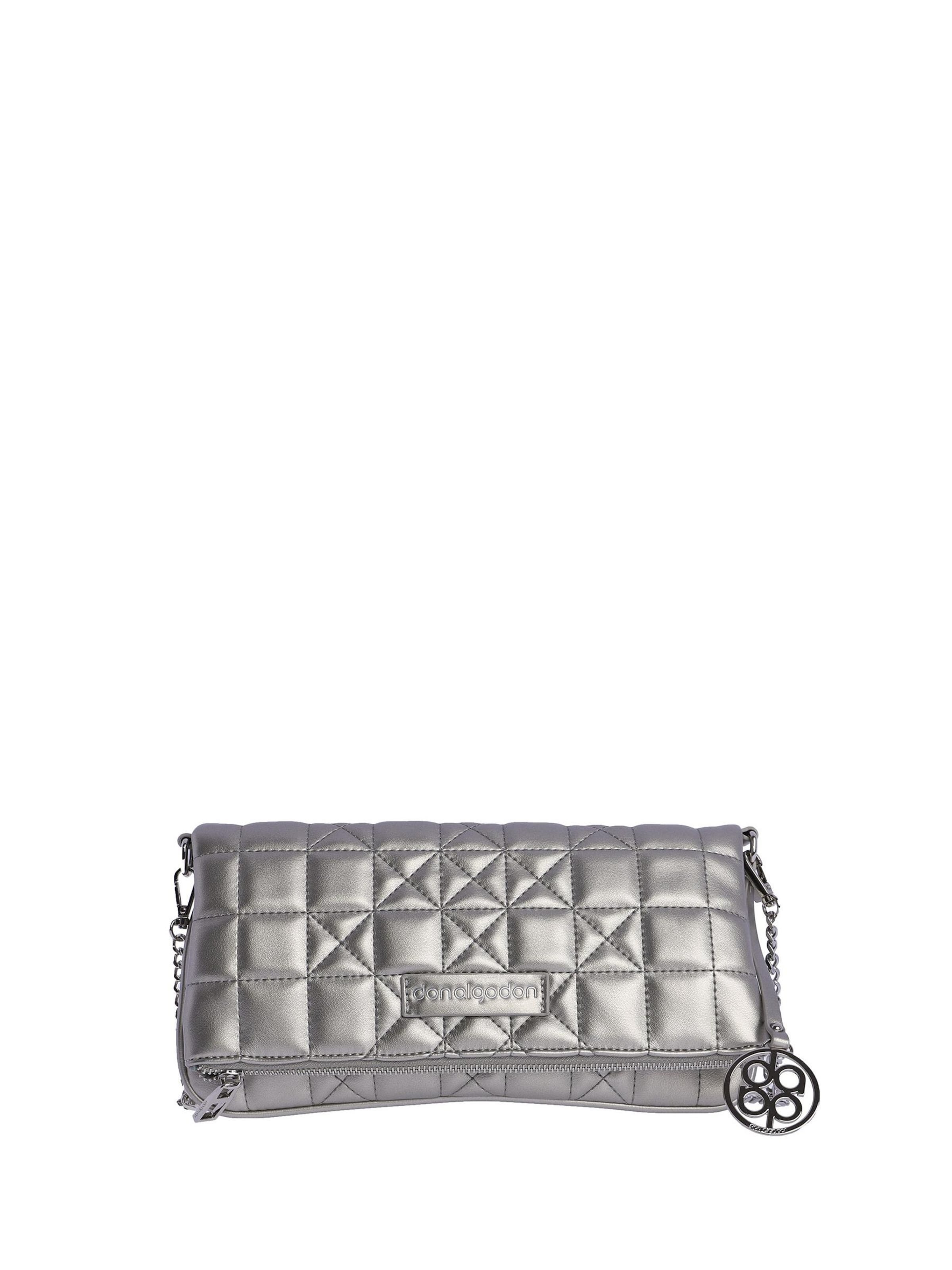 Don Algodon - Bolso de hombro 'Bolso bandolera para mujer DON ALGODON Milena de piel sintética con cremallera' en plata: frente