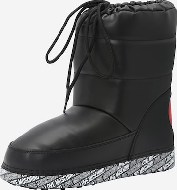 Love Moschino Snowboots in Zwart: voorkant