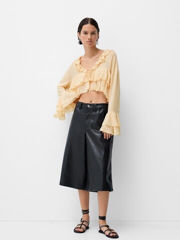 Bershka Blouse in Yellow