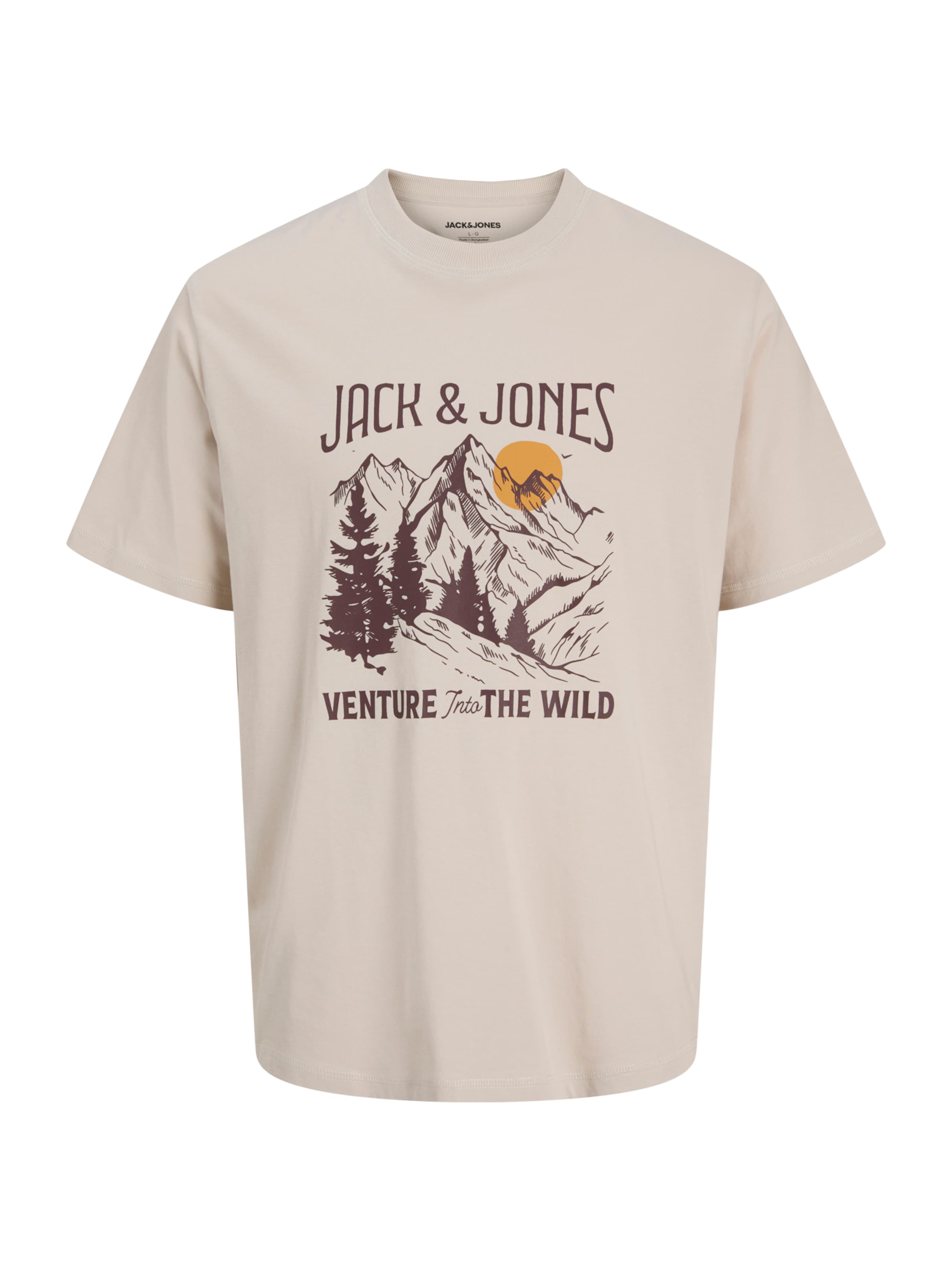 JACK & JONES T-Shirt 'JJWALKER' in Beige: Vorderseite