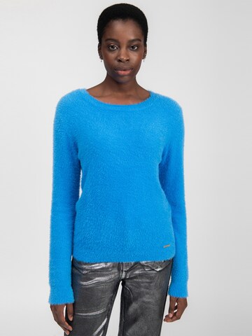 Influencer Trui in Blauw: voorkant