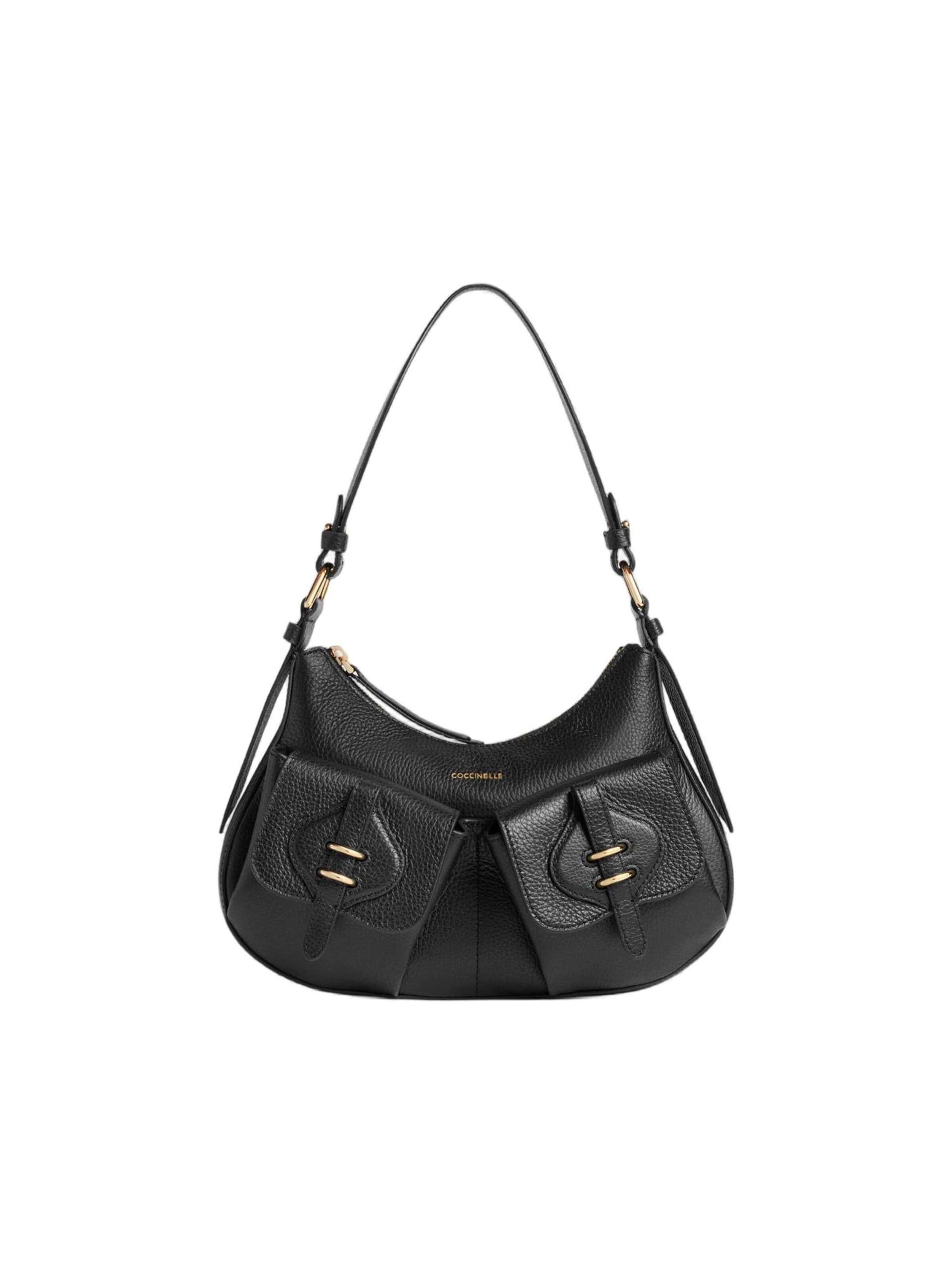 Borsa a spalla 'Mavery Pocket 1' di Coccinelle in nero: frontale