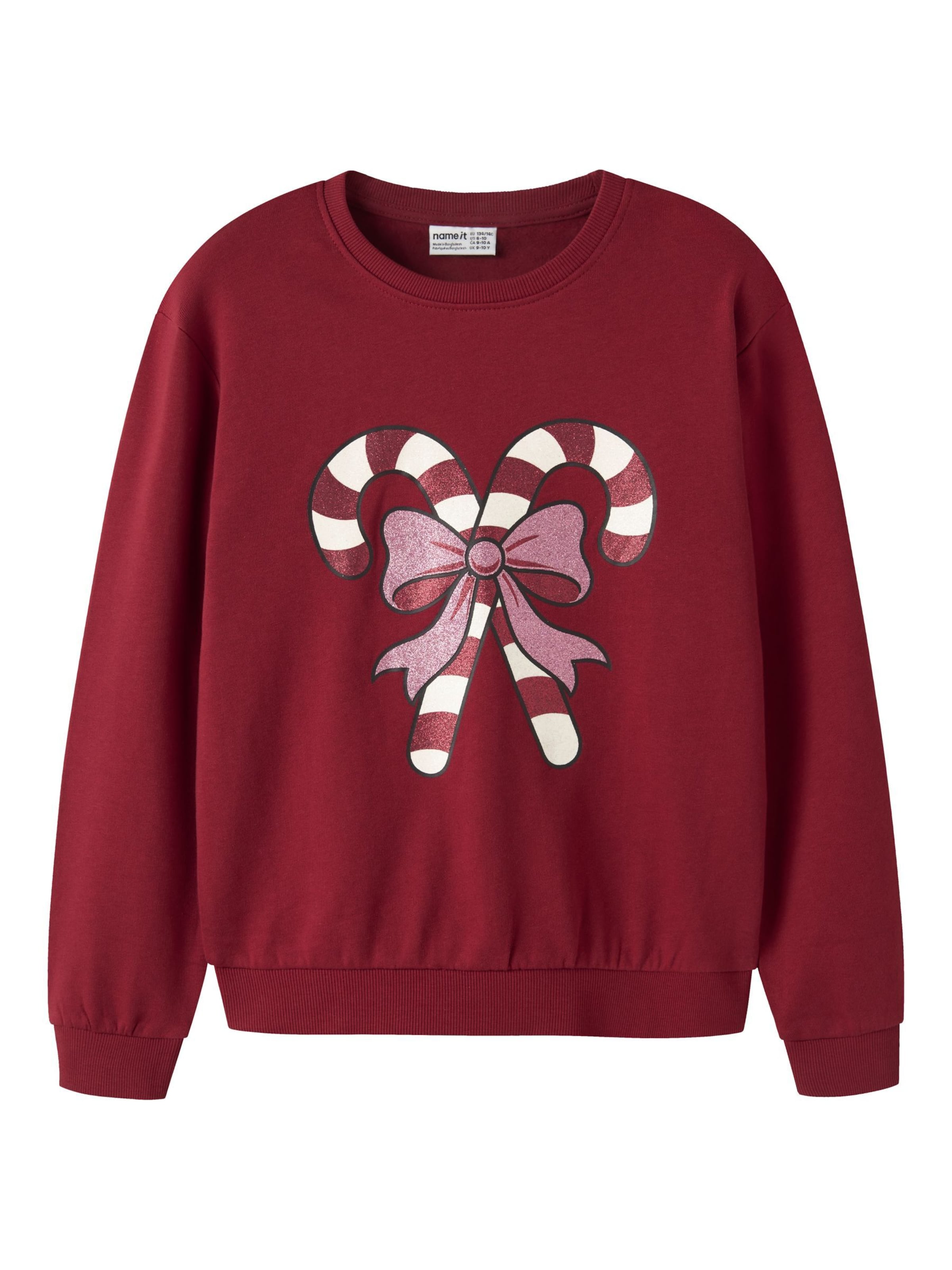 NAME IT Sweatshirt 'NKFVERTRUD' in Red: front