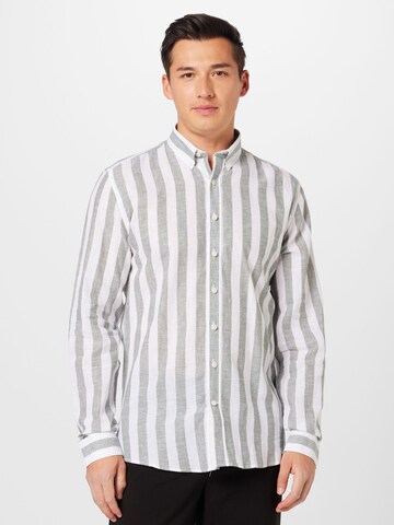 Lindbergh Regular fit Button Up Shirt in Grey: front