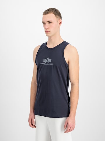 ALPHA INDUSTRIES Regular fit T-shirt i blå: framsida