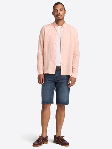 TIMBERLAND Regular fit Button Up Shirt 'Mill Brook' in Red