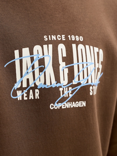 Jack & Jones Junior Sweatshirt 'JJAERO' em 140 em azul claro / castanho / branco, Vista do artigo