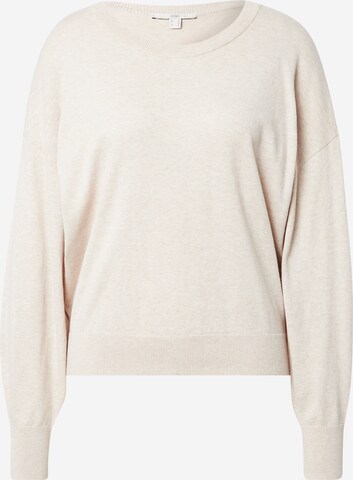 Pull-over ESPRIT en beige : devant