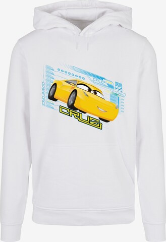ABSOLUTE CULT Sweatshirt 'Cars - Cruz Ramirez' in Weiß: predná strana