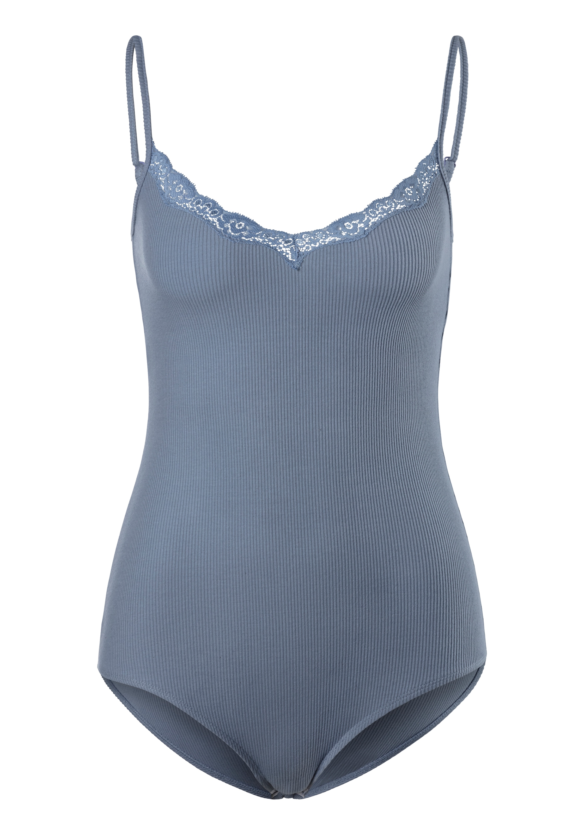 s.Oliver Bralette Lingerie Bodysuit in Blue: front