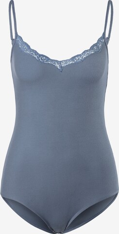 s.Oliver Bralette Lingerie Bodysuit in Blue: front