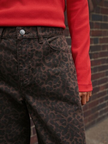 Barrel Jean Next en marron