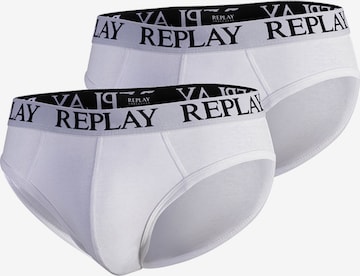 REPLAY Slip in White: front