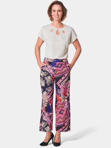 Goldner Loose fit Pleated Pants 'LOUISA' in Mixed colors