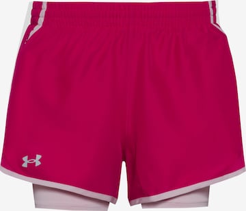 UNDER ARMOUR Sportbroek 'Fly By' in Roze: voorkant