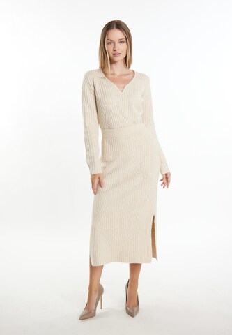 DreiMaster Klassik - Falda 'Ledkin' en beige