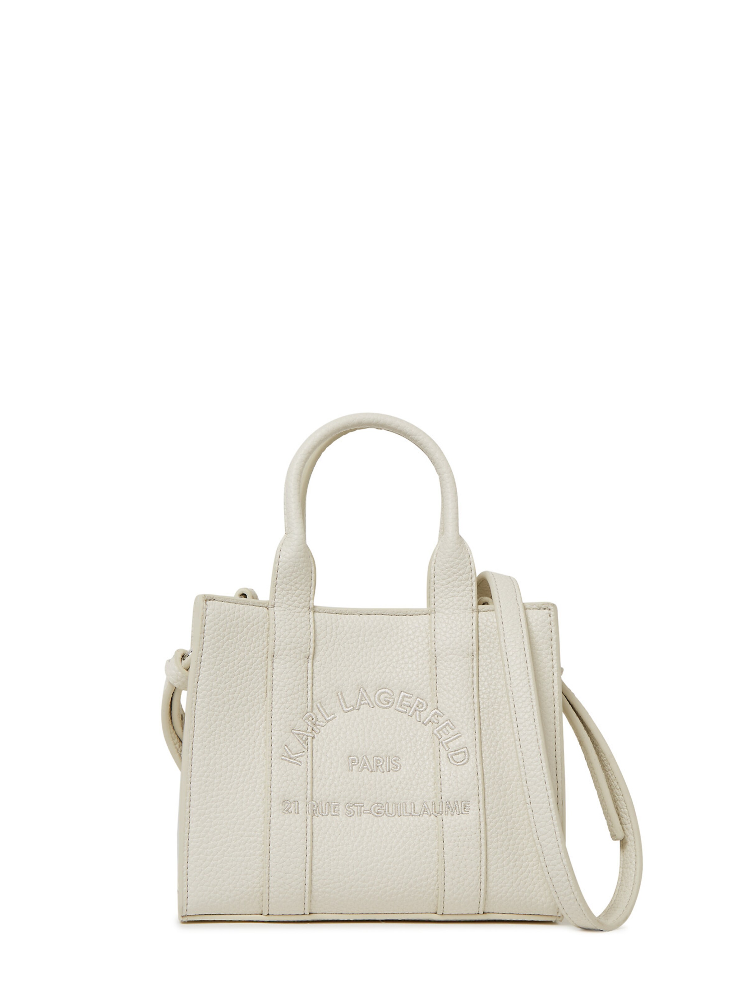 Karl Lagerfeld - Malas de tiracolo 'Rue St-Guillaume' em branco: frente