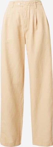 Wide leg Pantaloni con pieghe di TOMMY HILFIGER in beige: frontale