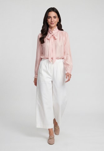 Wide Leg Pantalon à pince Usha en blanc
