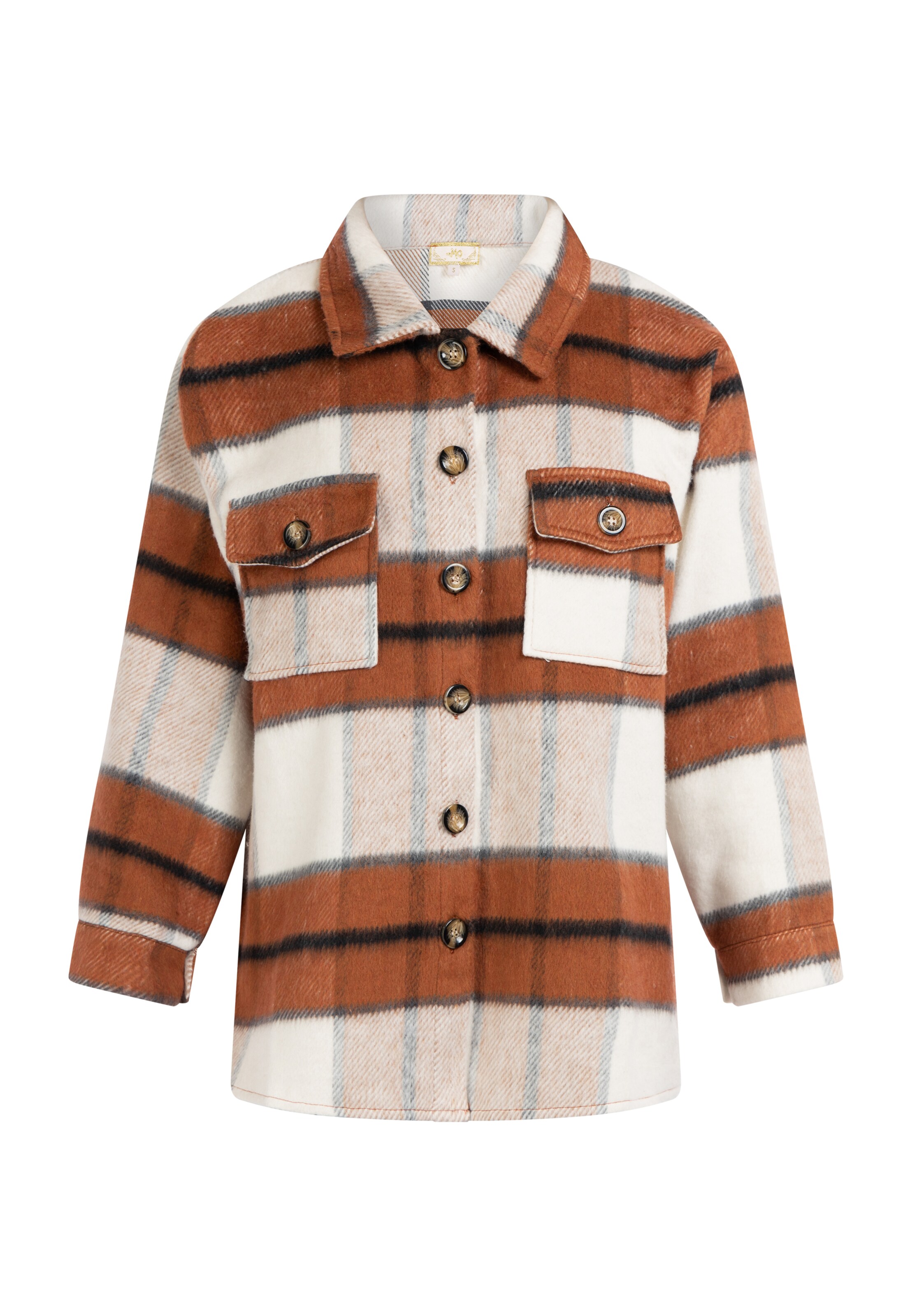 MYMO Jacke in hellbeige / dunkelbeige / karamell / schwarz, Produktansicht