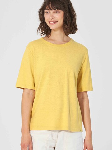 HempAge T-Shirt 'Kombi' in Gelb: Vorderseite