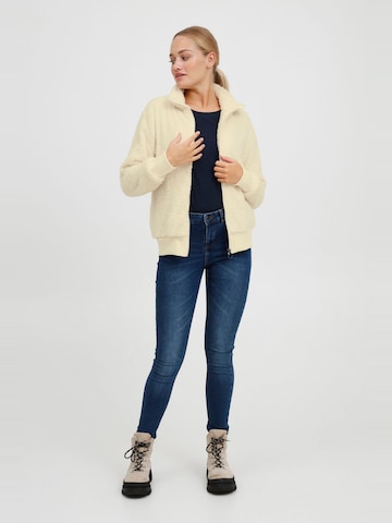 Oxmo Fleece Jacket 'Anneka' in White