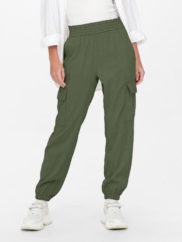 ONLY Tapered Cargobroek 'ARIS' in Groen: voorkant