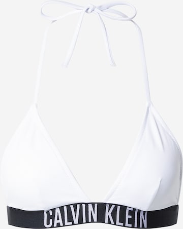 Calvin Klein Swimwear - Top de bikini en blanco: frente