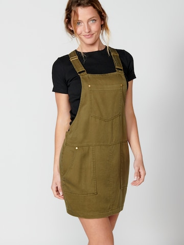 KOROSHI Dungaree skirt in Green