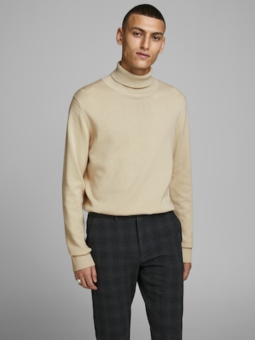 JACK & JONES Sweter 'Emil' w kolorze beżowy: przód