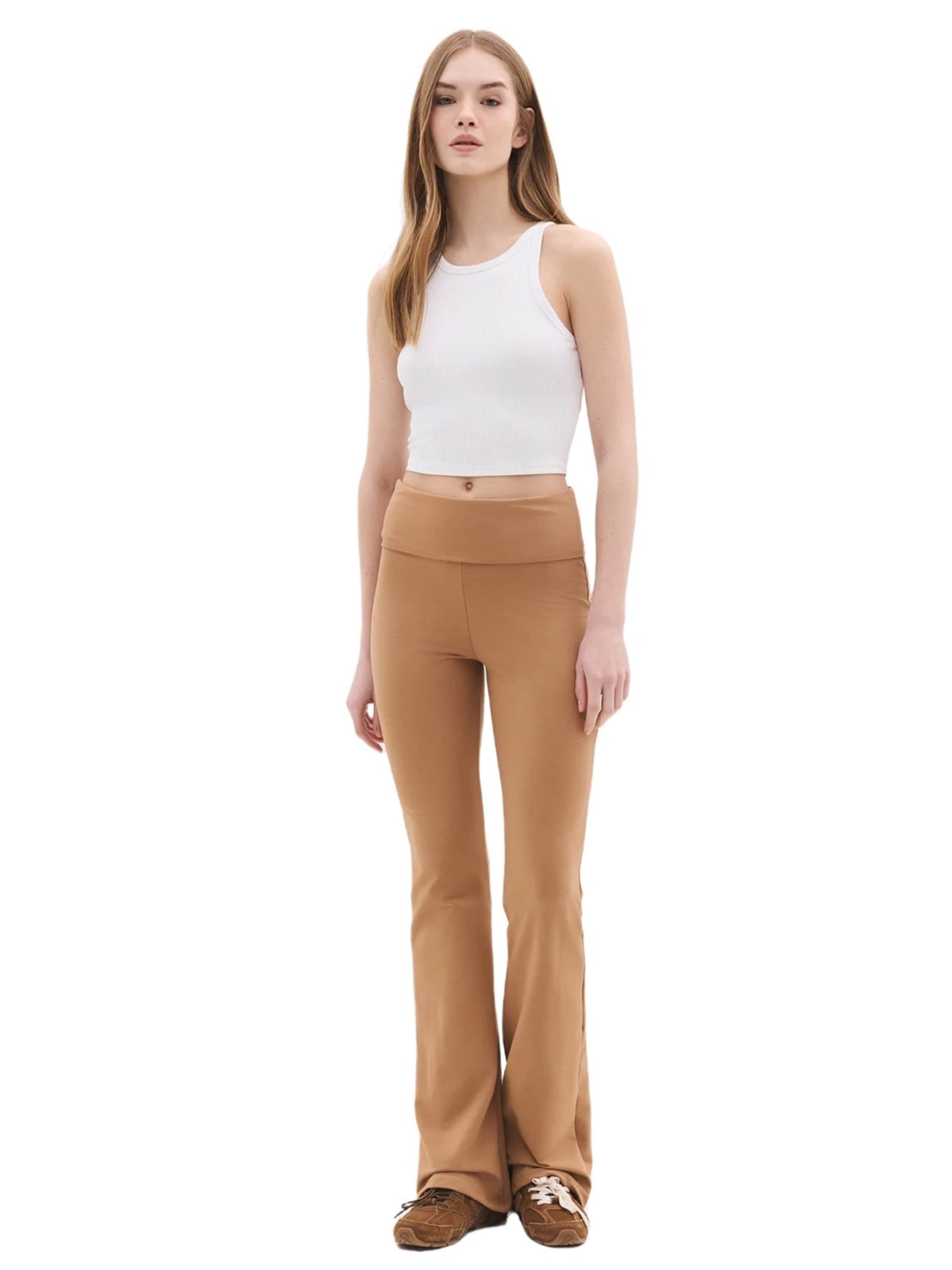 No Matter What Trousers in Beige: front