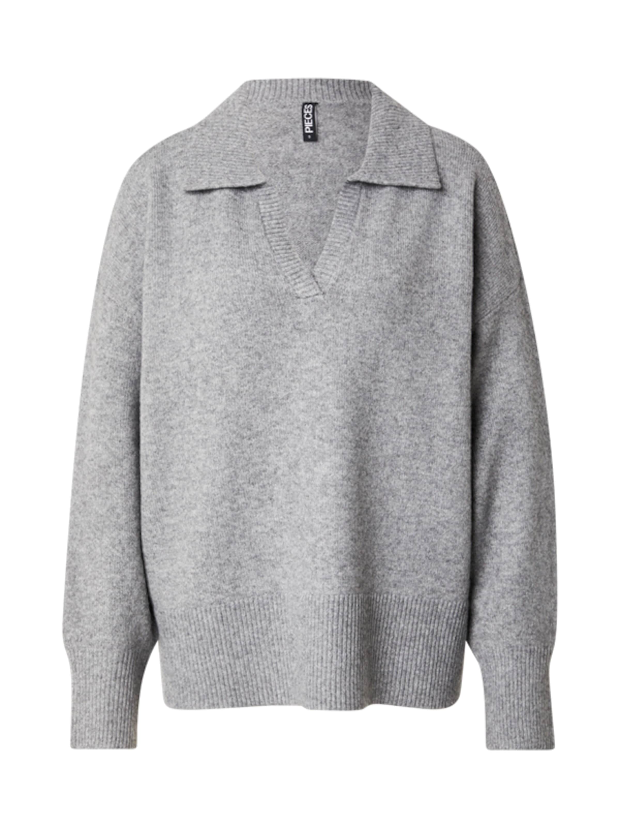 PIECES Kampsun 'PCMALOU', värv hall: eest vaates