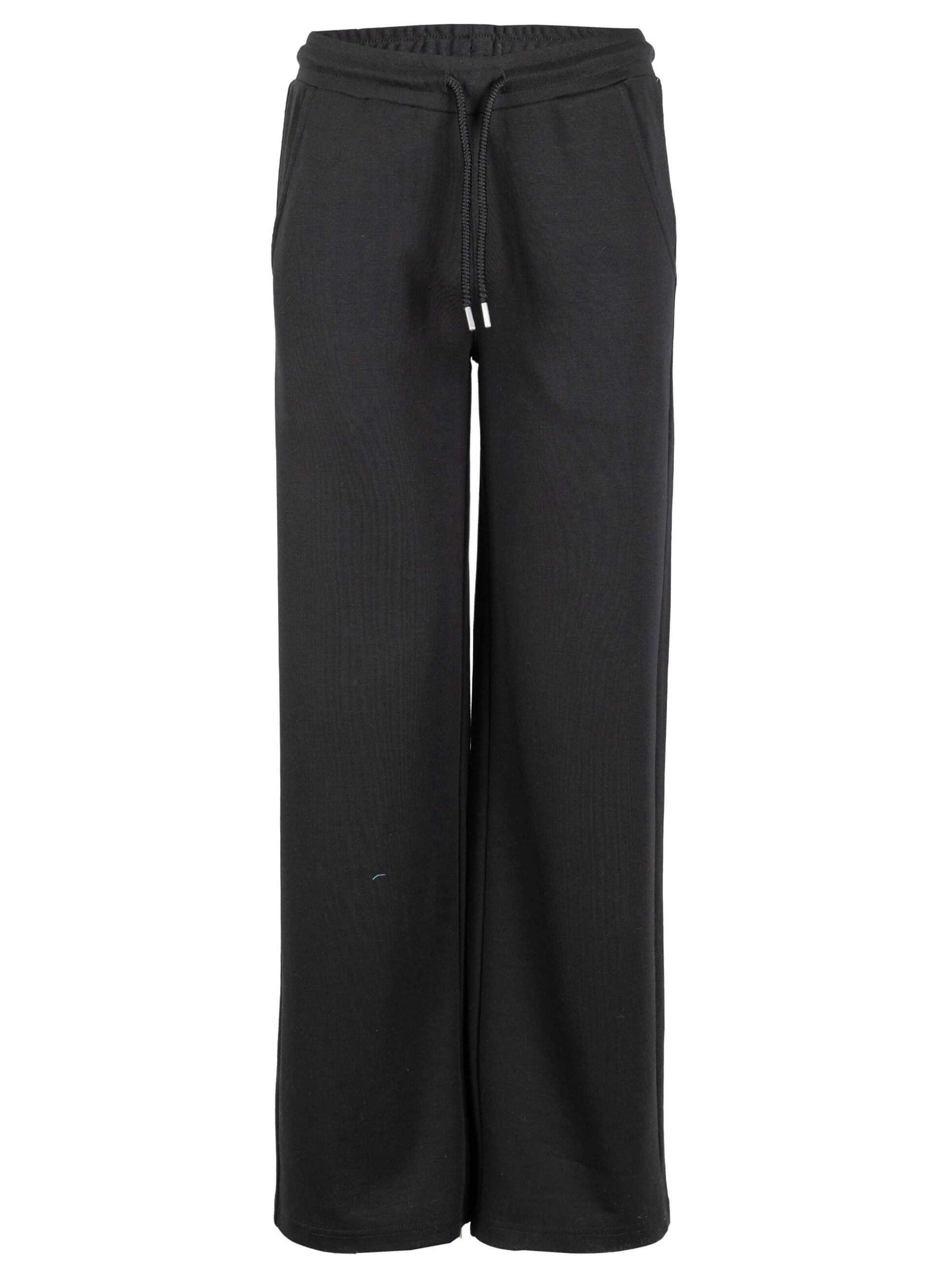 ROADSIGN australia Regular Hose 'Palazzohose Flow Loungehose mit weitem Bein'‌‌‌‌‌‌‌‌ in Schwarz: Vorderseite