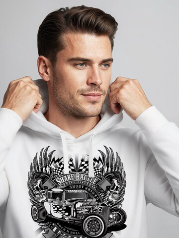Neverless Sweatshirt 'Hot Rod' in Weiß