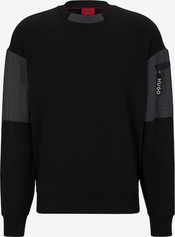 HUGO Sweatshirt 'Dastagno' in Black: front