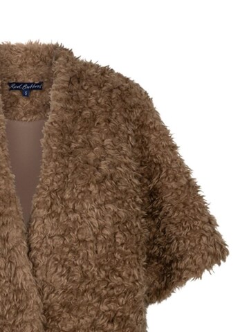 Red Button Knit cardigan 'RB Freddie fake fur' in Beige
