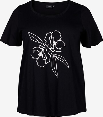 Zizzi - Camiseta 'VELIN' en negro: frente