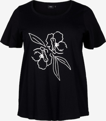 T-shirt 'VELIN' Zizzi en noir : devant